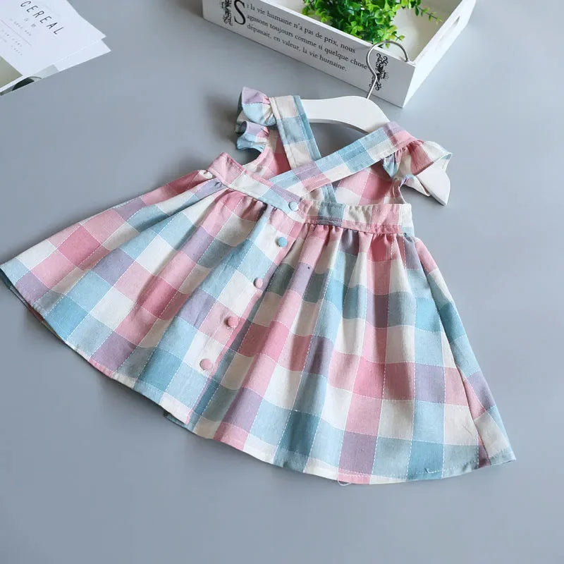 Vestido Infantil Feminino Xadrez Margarete Lenogue