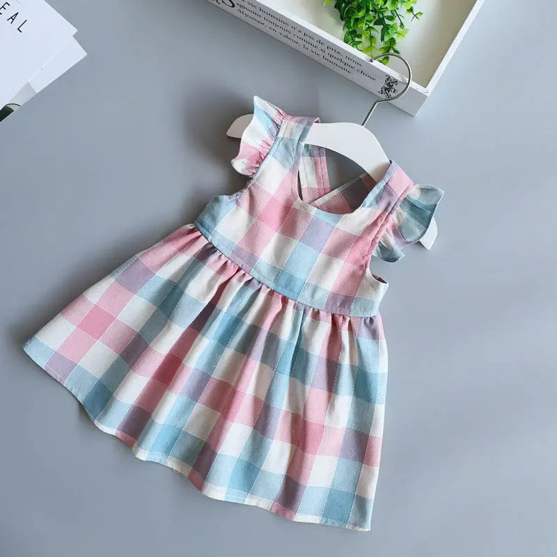 Vestido Infantil Feminino Xadrez Margarete Lenogue