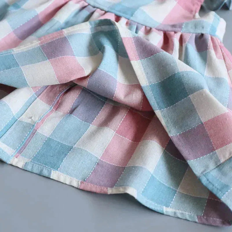 Vestido Infantil Feminino Xadrez Margarete Lenogue