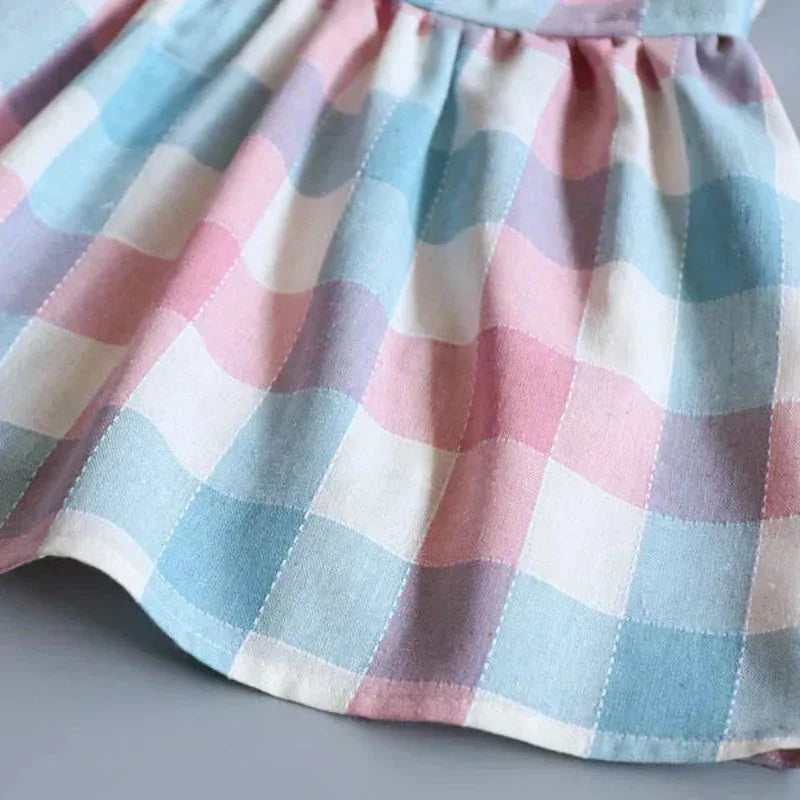 Vestido Infantil Feminino Xadrez Margarete Lenogue