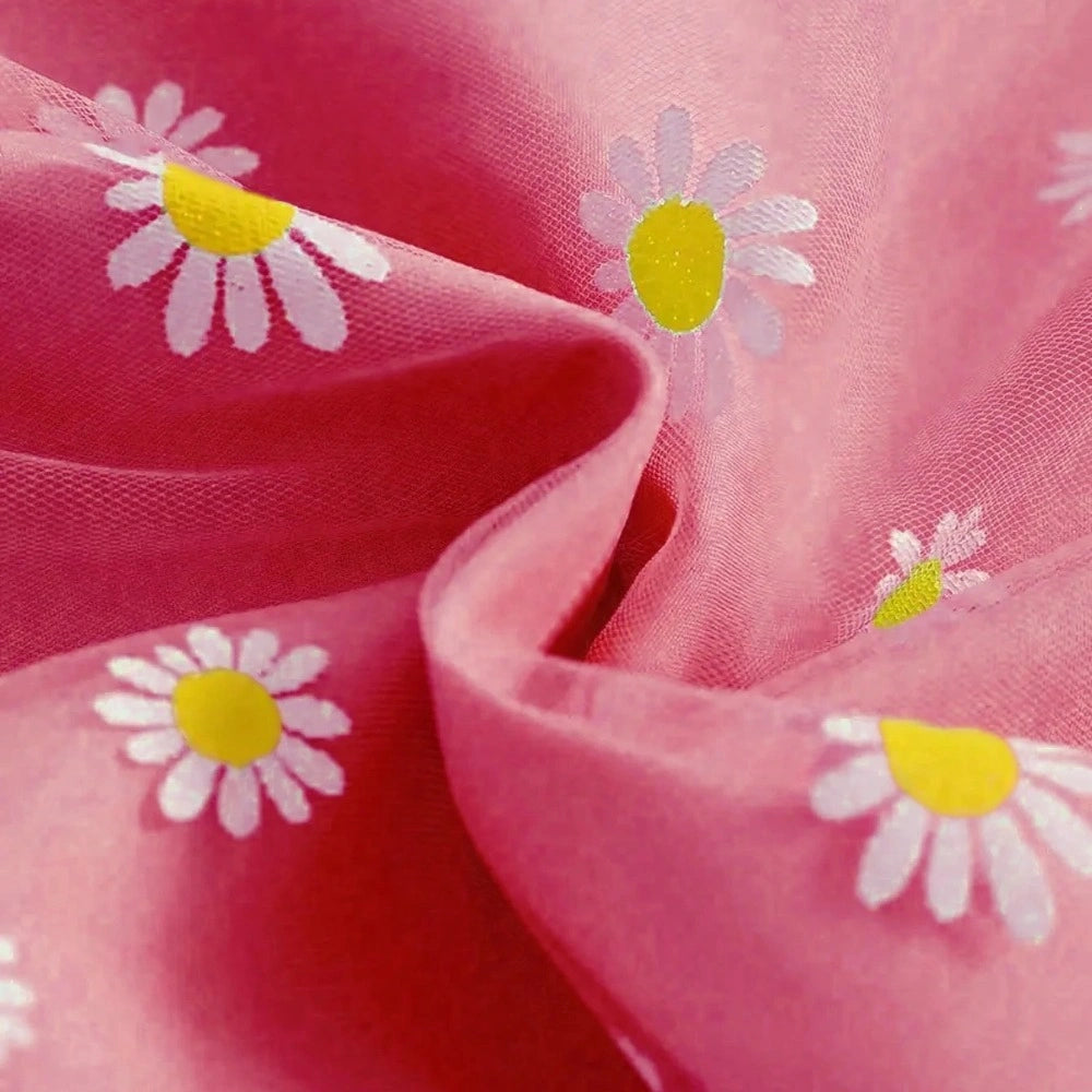 Vestido Infantil Floral Sem Alças Estilo Casual Lenogue