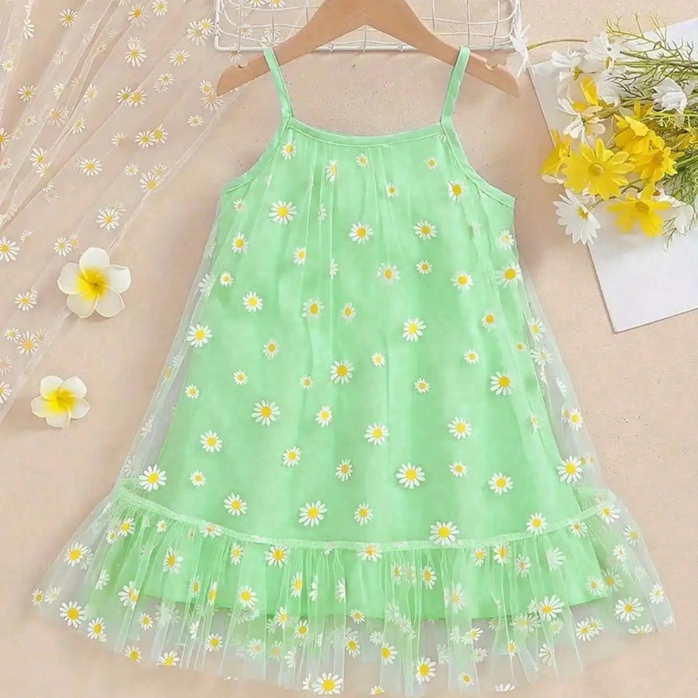 Vestido Infantil Floral Sem Alças Estilo Casual Lenogue