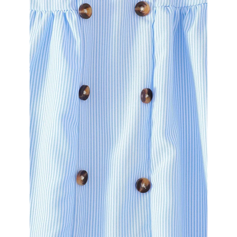 Vestido Infantil Tricot sem Manga com Botões Lenogue