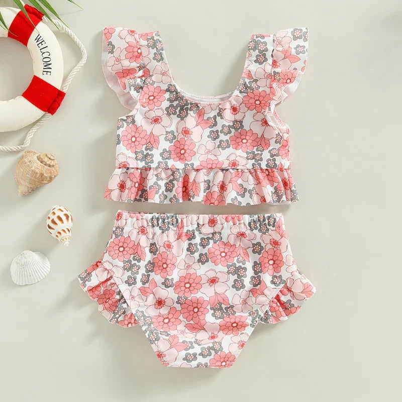 Biquini Elegante Infantil Floral Lenogue