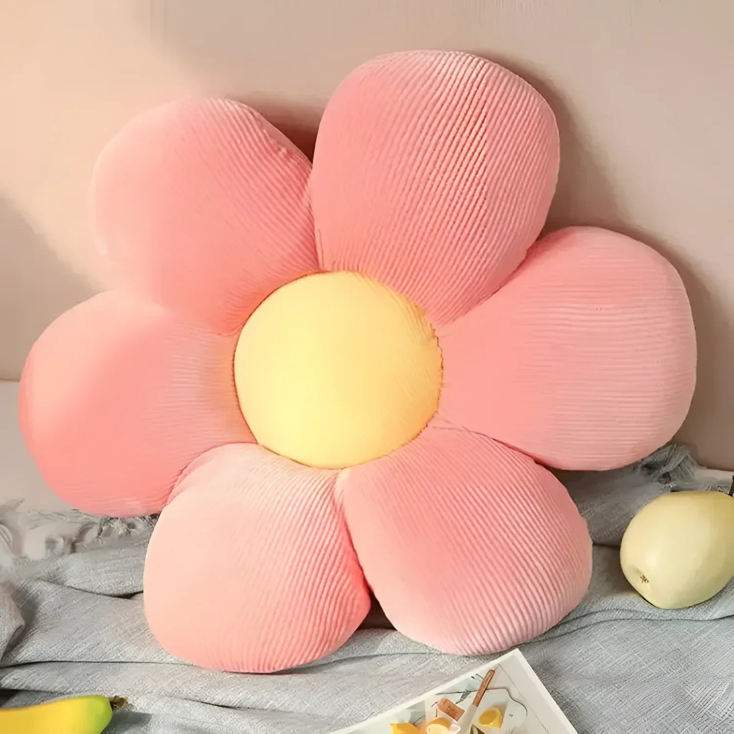 Almofada Infantil de Girassol para Decoração Lenogue Rosa