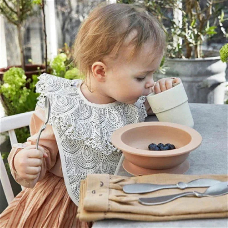 Babador Infantil com Bolsinho Nordic Mood Cinza Lenogue