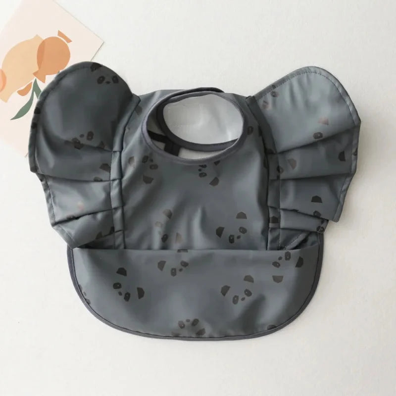 Babador Infantil com Bolsinho Nordic Mood Cinza Lenogue Cinza Panda / 6 Meses a 3