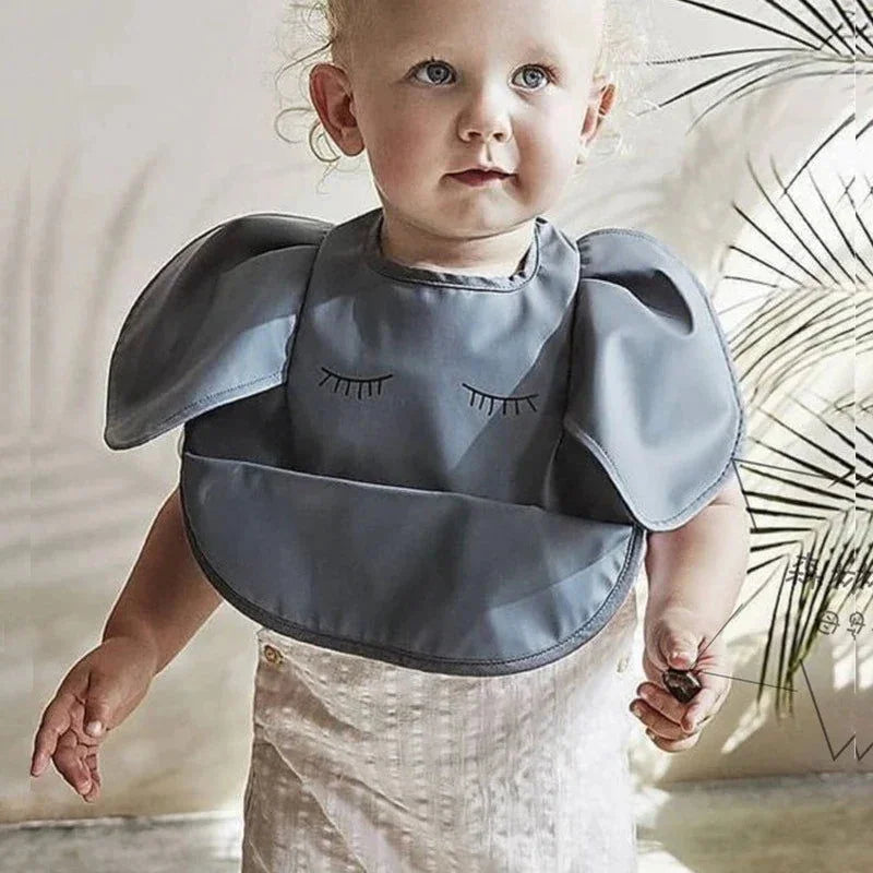 Babador Infantil com Bolsinho Nordic Mood Cinza Lenogue Elefante / 6 Meses a 3