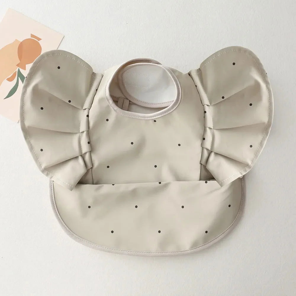 Babador Infantil com Bolsinho Nordic Mood Lenogue Cinza Bolinhas / 6 Meses a 3