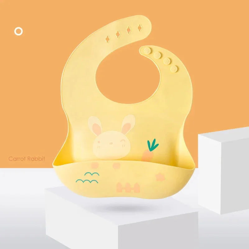 Babador Infantil Silicone à Prova D’água Rosa Lenogue