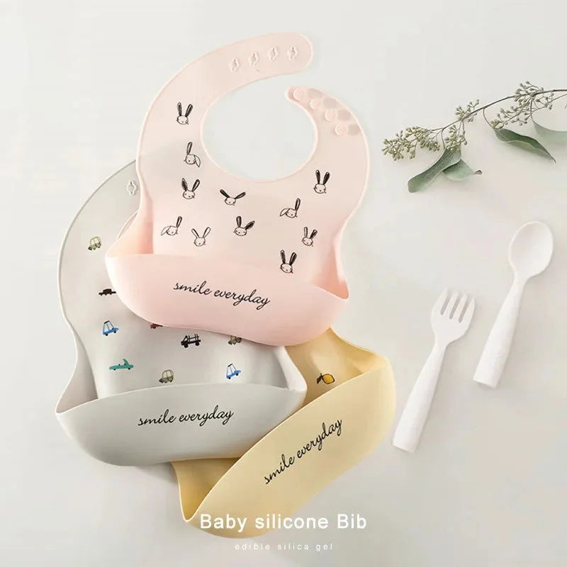 Babador Infantil Silicone à Prova D’água Rosa Lenogue