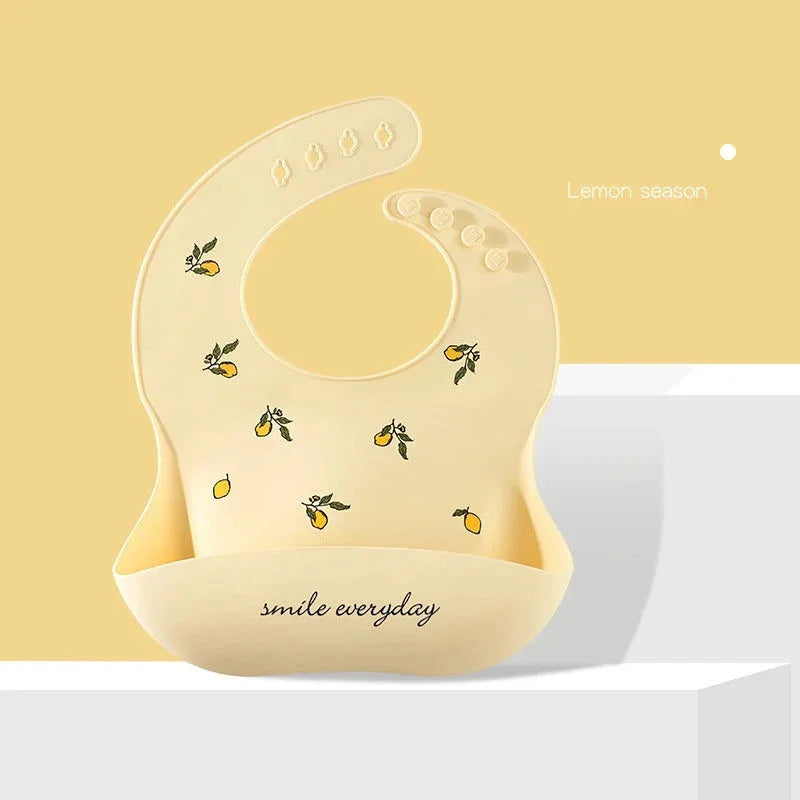 Babador Infantil Silicone à Prova D’água Rosa Lenogue