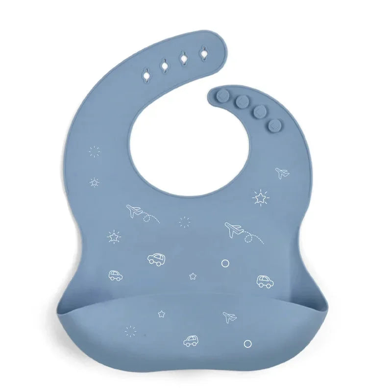 Babador Infantil de Silicone Verde Lenogue Avião