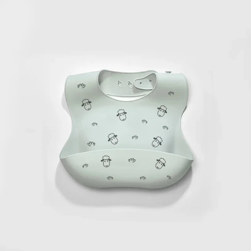 Babador Infantil de Silicone Verde Lenogue Pequena Ovelha
