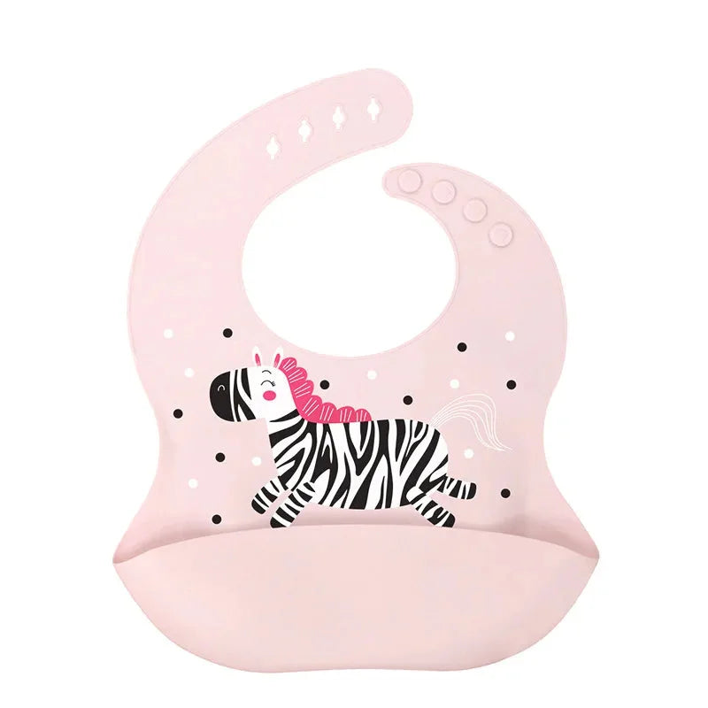 Babador Infantil de Silicone Verde Lenogue Zebra