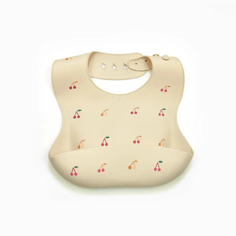 Babador Infantil de Silicone Verde Lenogue Cereja