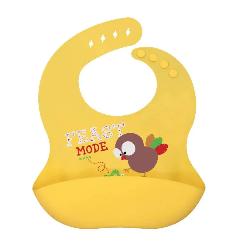 Babador Infantil de Silicone Verde Lenogue Passarinho