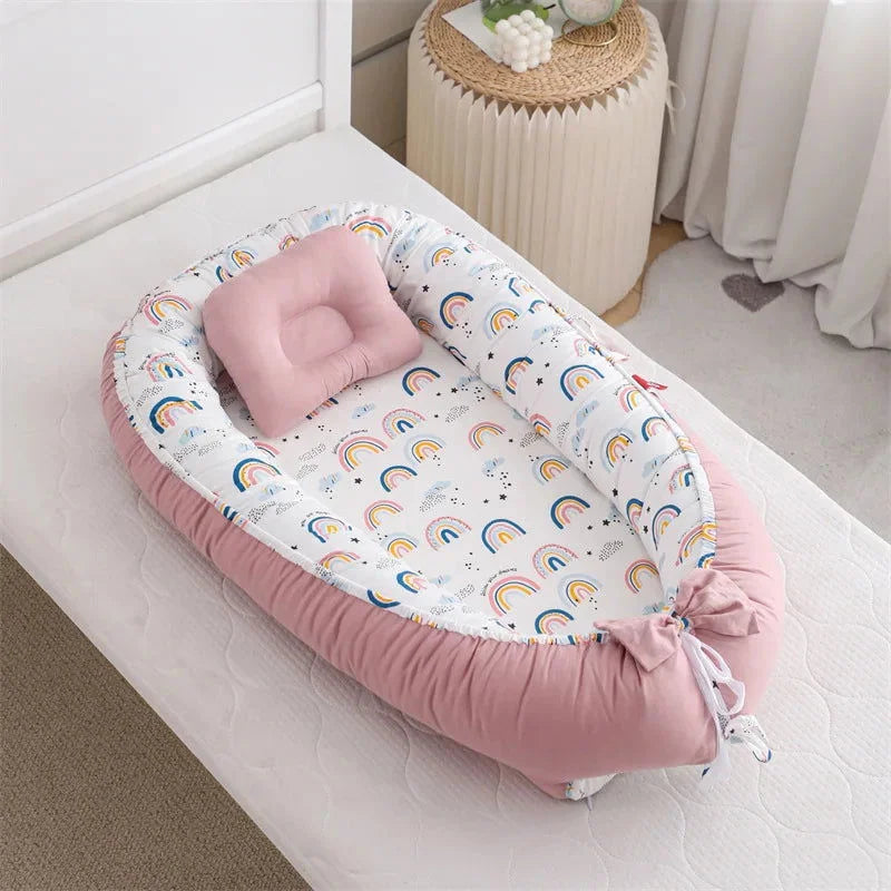 Berço Infantil Móvel Algodão Lenogue Mod. Rosa