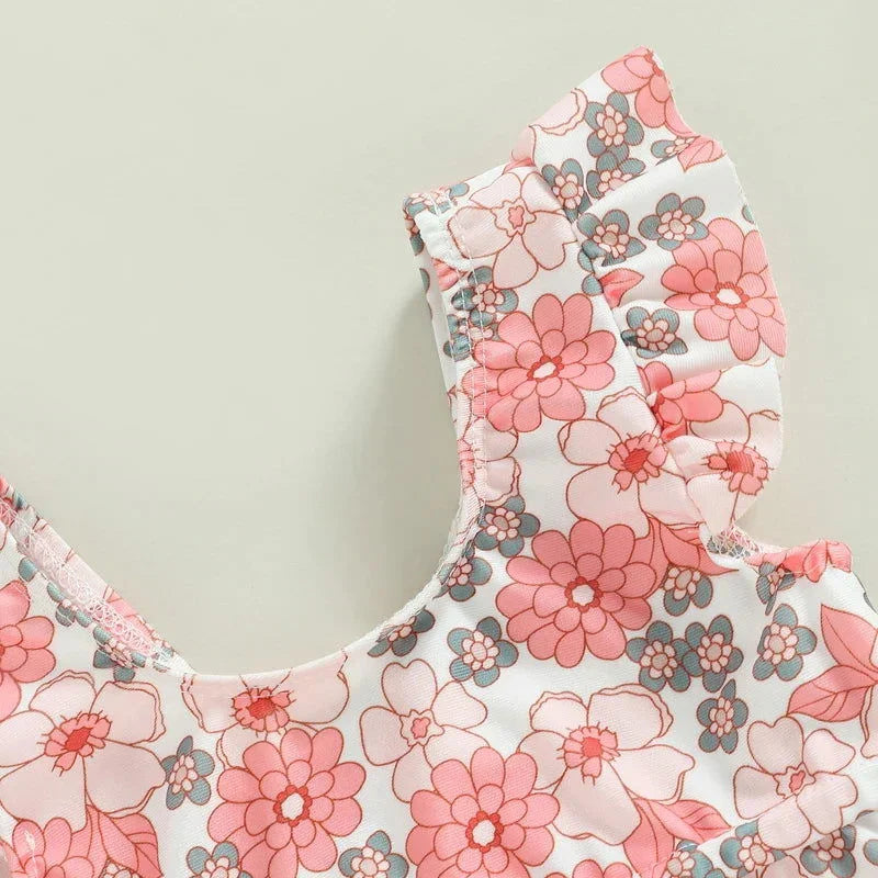 Biquini Infantil Feminino Floral Colorido Lenogue