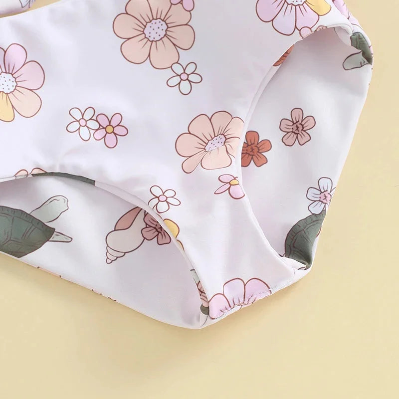Biquini Infantil Feminino Floral Margarete Lenogue