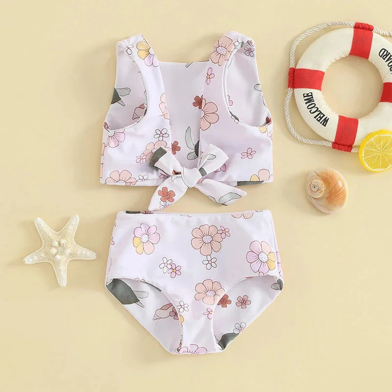 Biquini Infantil Feminino Floral Margarete Lenogue