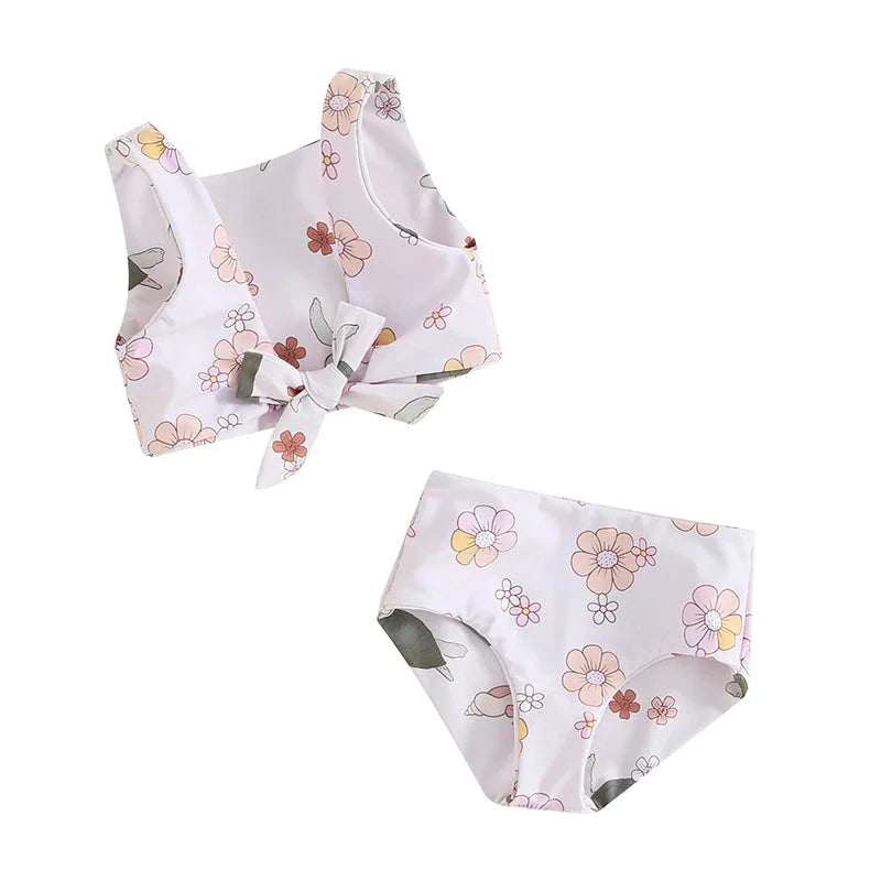 Biquini Infantil Feminino Floral Margarete Lenogue