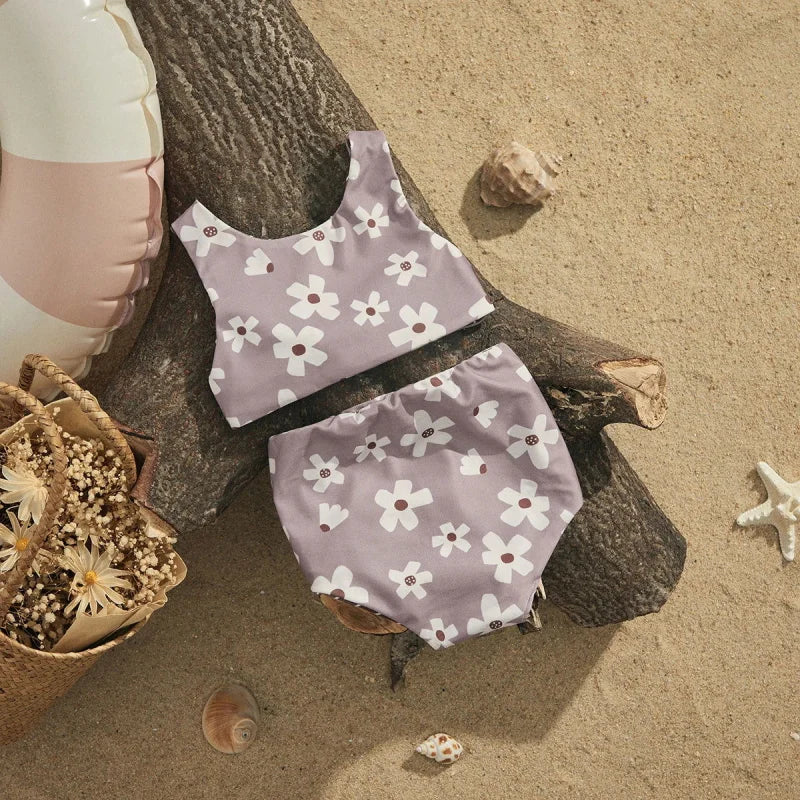Biquíni Infantil Feminino Floral Margarete Refinado Floral para Meninas