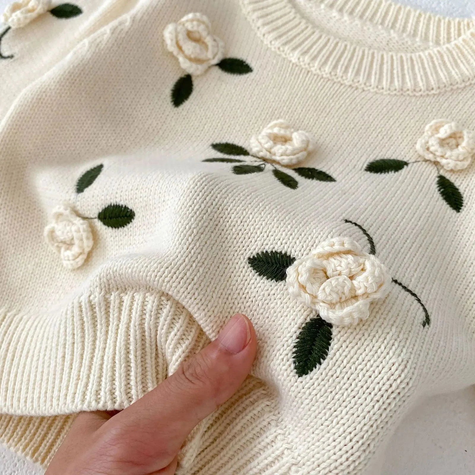 Blusa Infantil Feminina Tricot Lilly Bege Lenogue