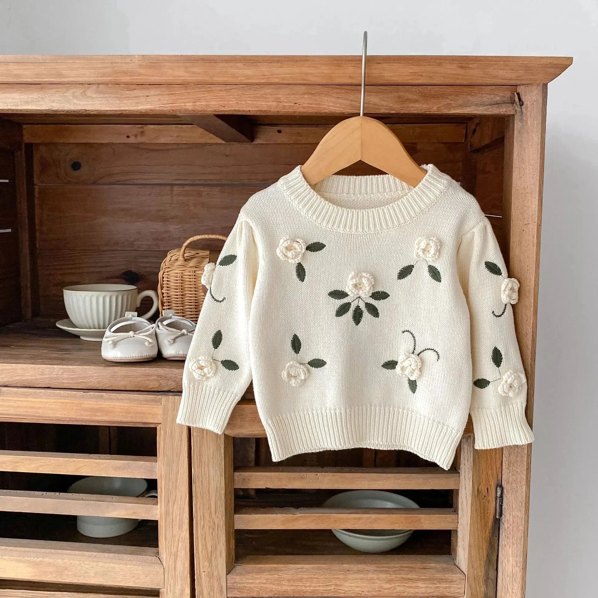 Blusa Infantil Feminina Tricot Lilly Bege Lenogue