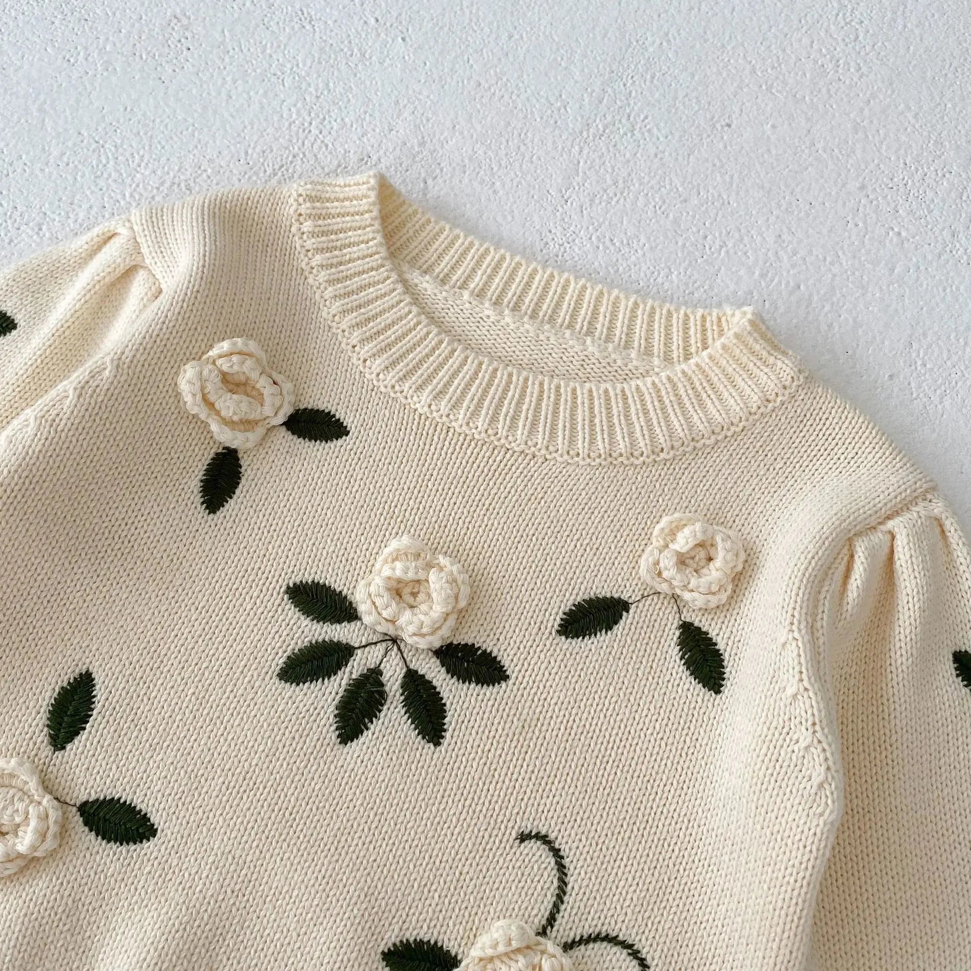 Blusa Infantil Feminina Tricot Lilly Bege Lenogue