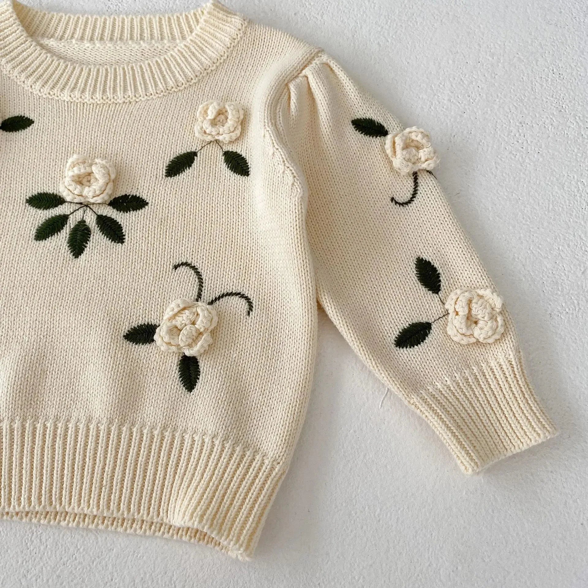 Blusa Infantil Feminina Tricot Lilly Bege Lenogue