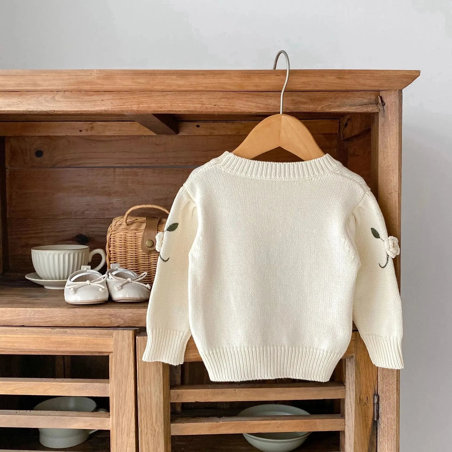 Blusa Infantil Feminina Tricot Lilly Bege Lenogue