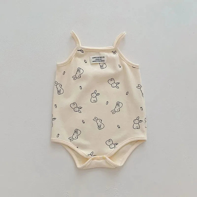 Body Infantil Algodão Minimalista sem Manga Lenogue Coelho / 3-6 Meses / 100% Algodão