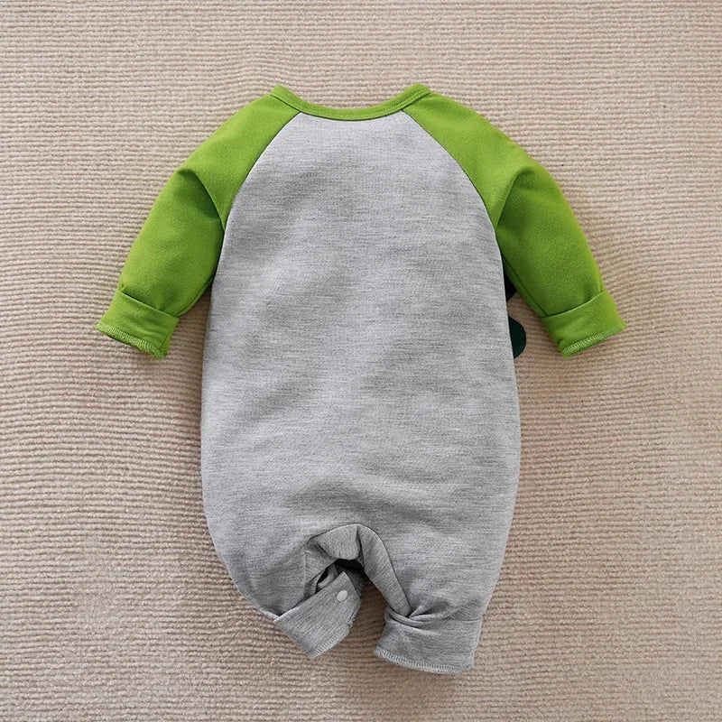 Body Infantil Manga Longa Dinossauro Charme 3d Lenogue