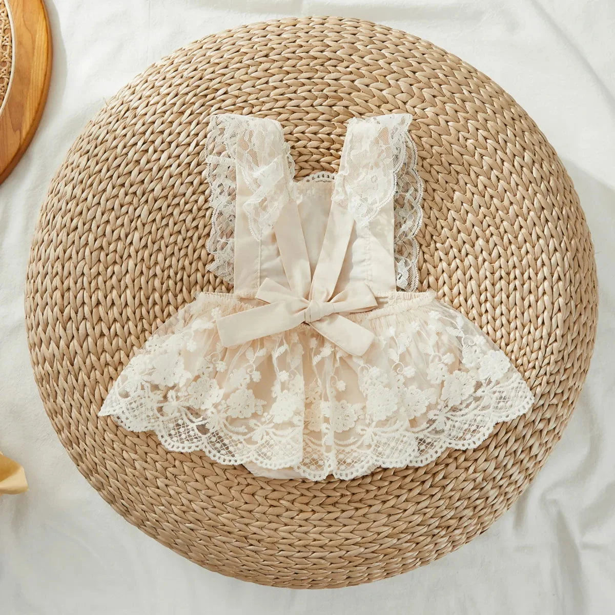 Body Infantil Saia Little Angel Caqui Lenogue / 0-3 Meses