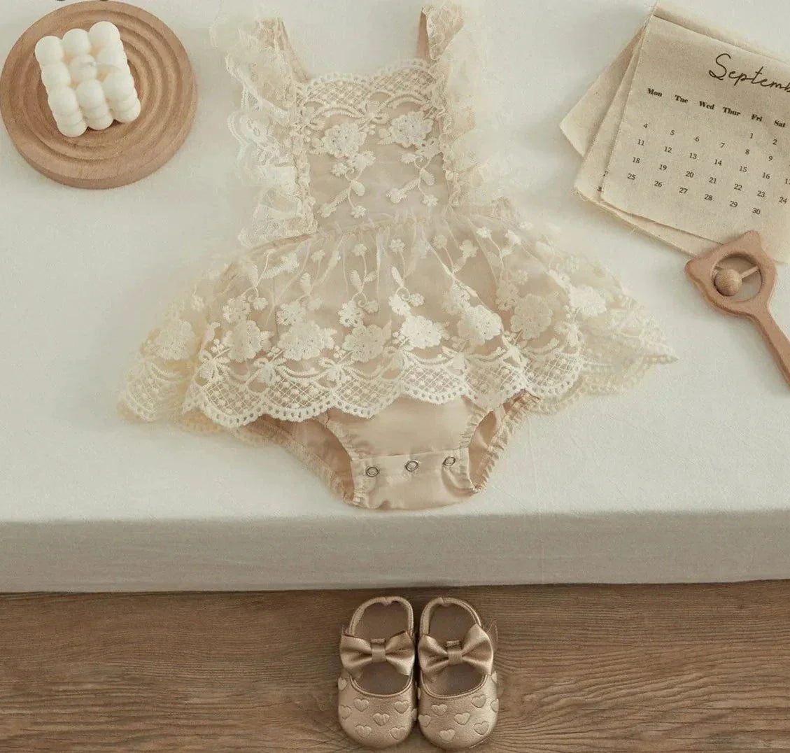 Body Infantil Saia Little Angel Caqui Lenogue