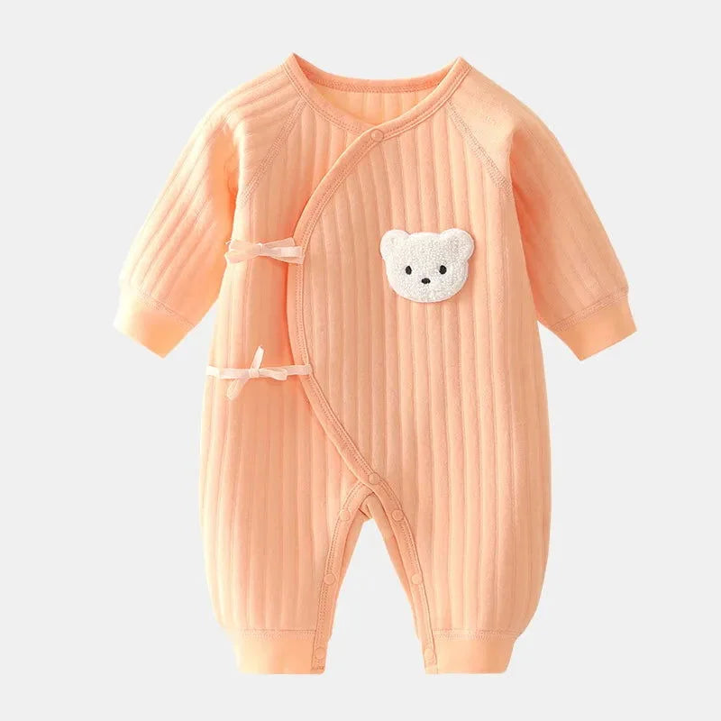 Body Luxuoso Ursinho Lenogue para Bebês com Conforto e Estilo Laranja / Recém Nascido