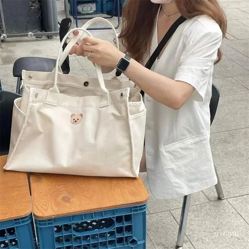 Bolsa Infantil Maternidade Premium Preta Lenogue Branco