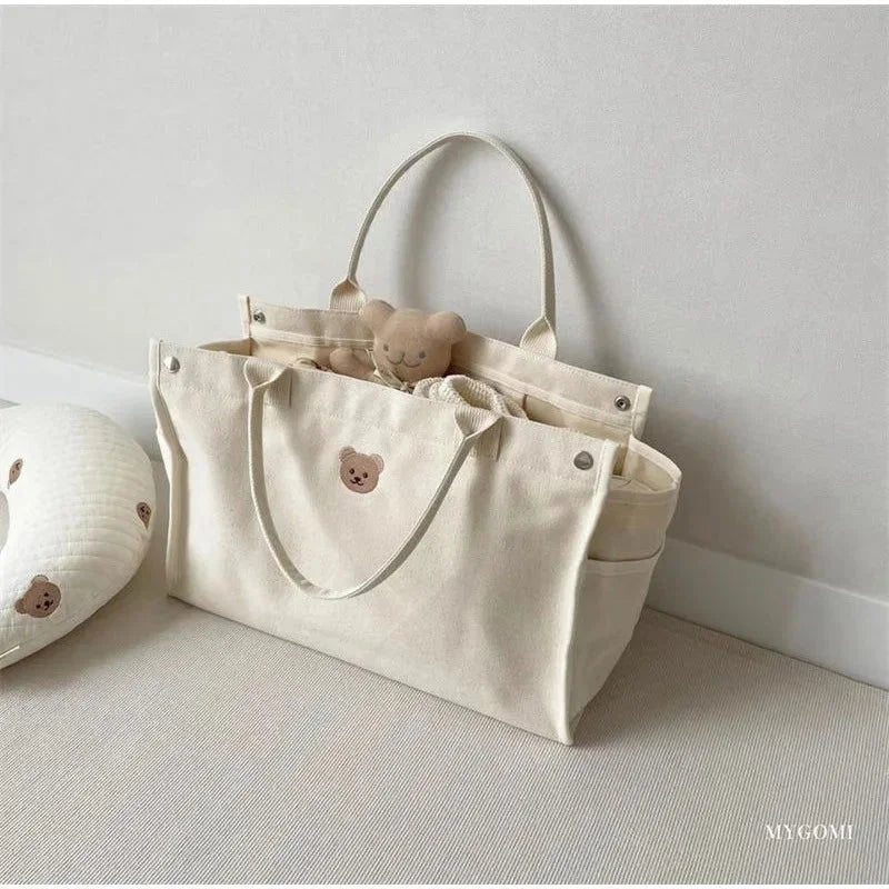 Bolsa Infantil Maternidade Premium Preta Lenogue Branco