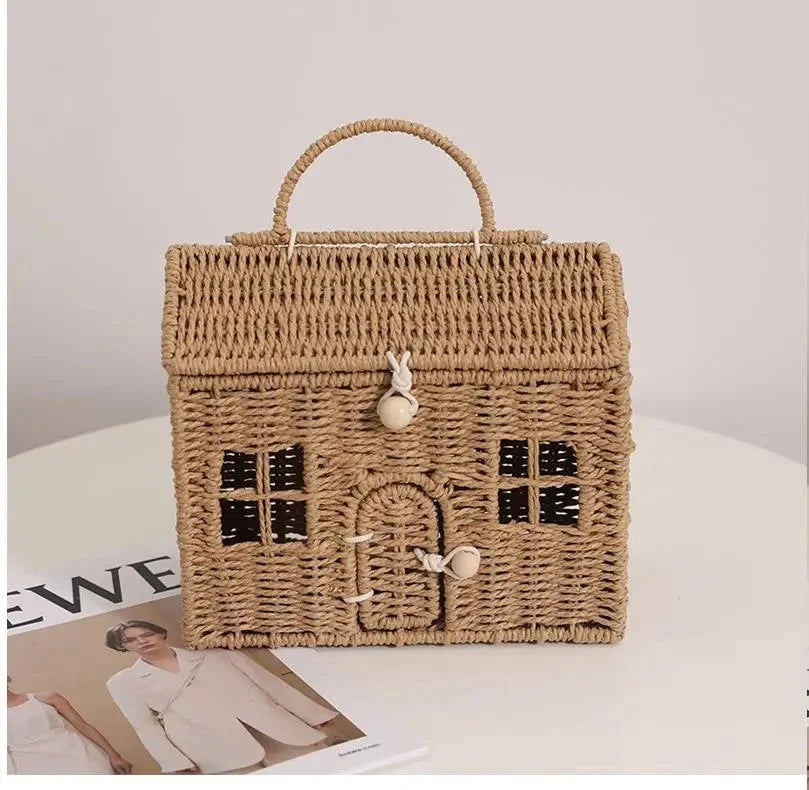 Bolsa Infantil Casita Colorida Lenogue Marrom
