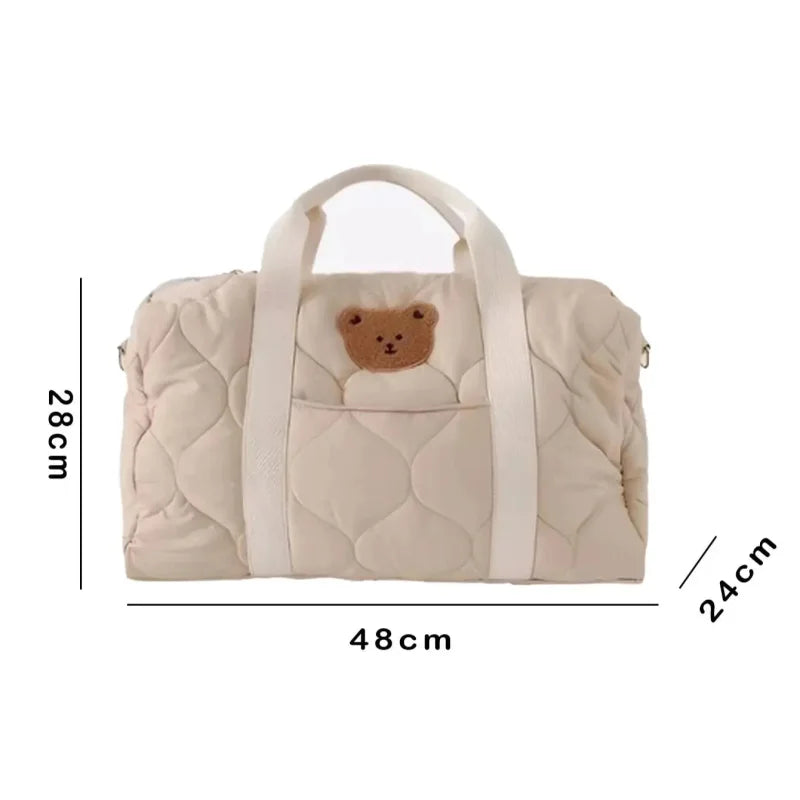 Bolsa Infantil Maternidade para Inverno Marrom Lenogue Bege