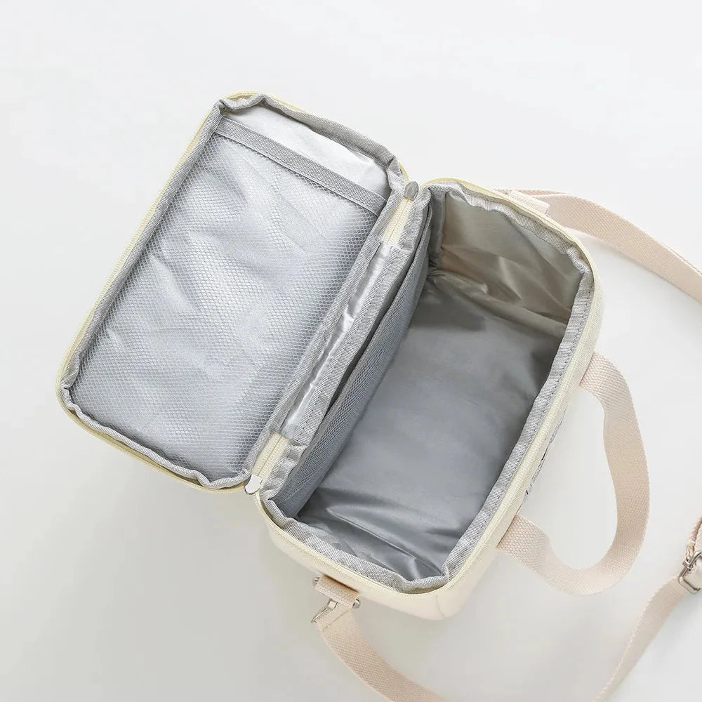 Bolsa Infantil Fraldas Térmica Bordado Urso Lenogue Branco