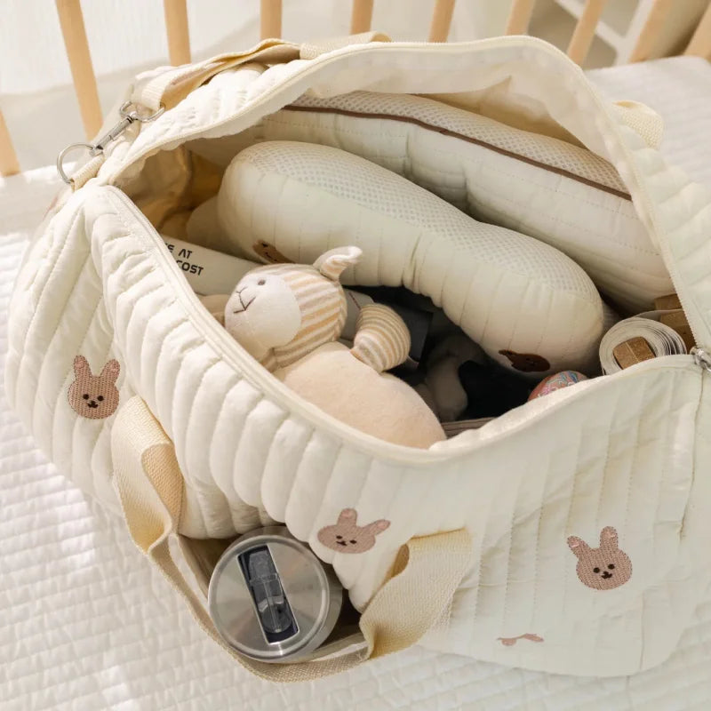 Bolsa Maternidade Infantil Bege Lenogue Solução Perfeita para Cuidados com Bebê Branco