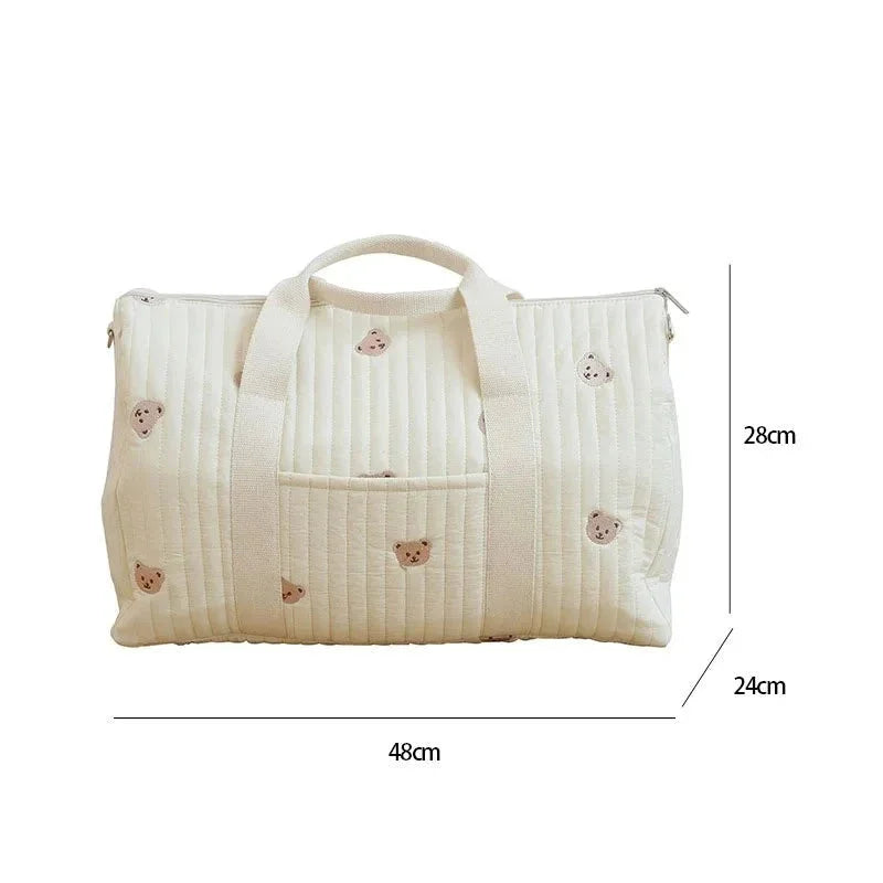 Bolsa Infantil Maternidade para Fraldas Bege Lenogue Branco