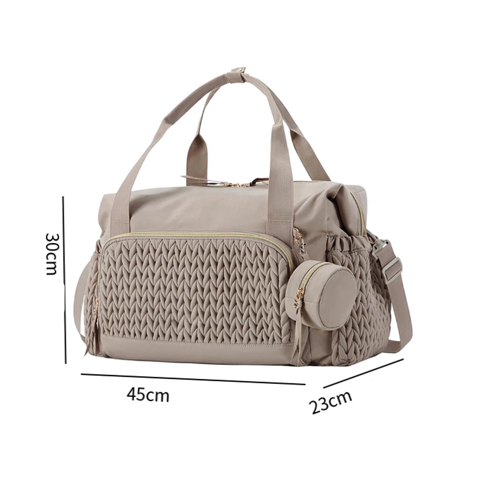 Bolsa Maternidade Infantil Luxo Designer Alta Capacidade Lenogue Bege