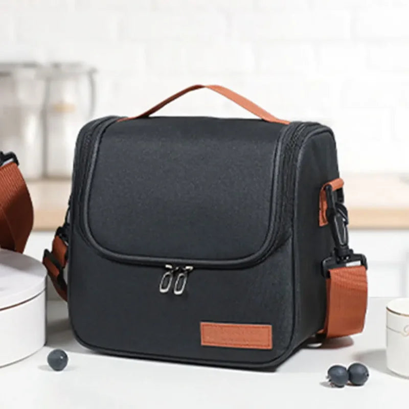 Bolsa Térmica Infantil com Alça Ajustável Lenogue Preto