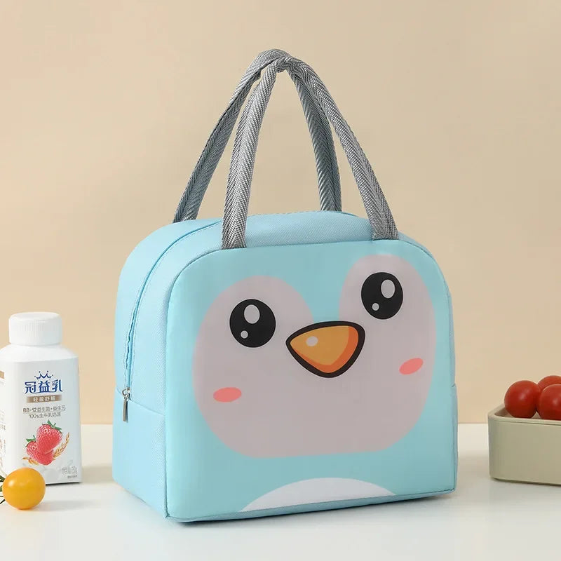 Bolsa Térmica Infantil Portátil com Estampa de Animais Lenogue Mod. C / 19 x 22 x 14cm