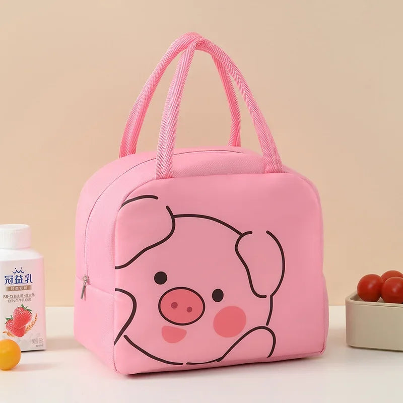 Bolsa Térmica Infantil Portátil com Estampa de Animais Lenogue Mod. A / 19 x 22 x 14cm