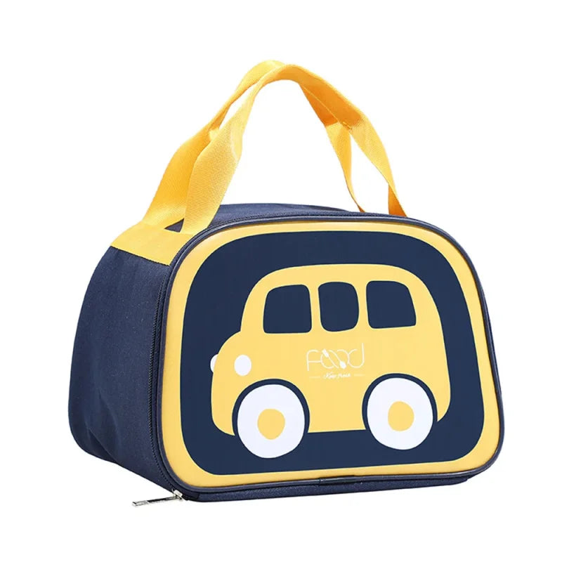 Bolsa Térmica Infantil Portátil com Estampa de Carro Lenogue Azul