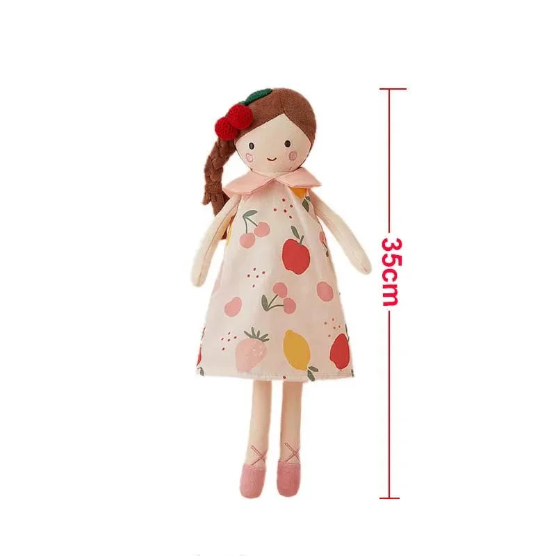 Boneca Infantil de Pano Marjorie Rosa Lenogue Trancinhas